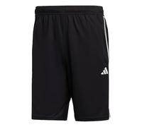 adidas Uomo Train Essentials piqué 3-Stripes Training Shorts, Black/White, M Tall