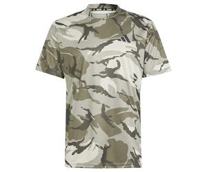 adidas Uomo Train Essentials Seasonal Camo Tee, Putty Grey/Silver Pebble/Olive Strata/Shadow Olive, S