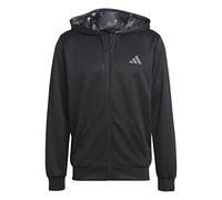 adidas Uomo Train Essentials Seasonal Training Full-Zip Jacket, Black / Grey Five, XL