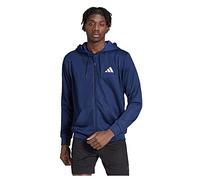 adidas Uomo Train Essentials Seasonal Training Full-Zip Jacket, Dark Blue/White, L