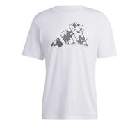 adidas Uomo Train Essentials Seasonal Training Graphic Tee, White/Grey Five, L