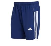 adidas Uomo Workout Essentials Base 3 Stripes Woven Short Shorts, Dark Blue/White, XL 7 inch