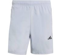 adidas Uomo Workout Essentials Base 3 Stripes Woven Short 9 Inches Shorts, Halo Silver/Black, 3XL