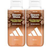 adidas Vibes Dream Glaze Docciaschiuma, 250ml, Con Note di Cioccolato Fondente e Pralina alla Nocciola, Profumo Genderful (Confezione da 2)