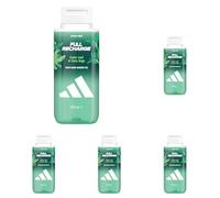 adidas Vibes Full Recharge Docciaschiuma, 250ml, Con Note di Foglia di Cedro e Salvia Sclarea, Profumo Genderful (Confezione da 5)