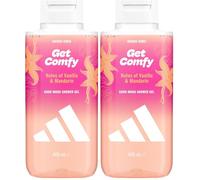 adidas Vibes Get Comfy Docciaschiuma, 400ml, Con Note di Vaniglia e Mandarino, Profumo Genderful (Confezione da 2)