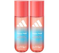 adidas Vibes Happy Feels Acqua profumata spray per corpo e capelli, da Donna, Mood Boosting, Note di Tè al Gelsomino e Scorza di Pompelmo, Per Ogni Occasione, 236 ml (Confezione da 2)