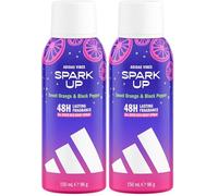 adidas Vibes Spark Up Deodorante Spray All-Over per il corpo, 150ml (Confezione da 2)