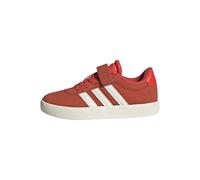 adidas VL Court 3.0 Hook And Loop Shoes Kids, Sneaker Unisex - Bambini e Ragazzi, Bright Red Core White off White, 28 EU