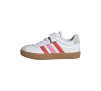 adidas VL Court 3.0 Hook And Loop Shoes Kids, Sneaker Unisex - Bambini e Ragazzi, Ftwr White Bright Red Bliss Pink, 29 EU