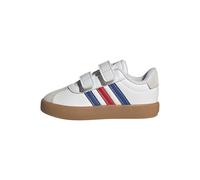 adidas VL Court 3.0 Shoes Infants, Scarpe Unisex-Bimbi 0-24, Ftwr White/Team Royal Blue/Better Scarlet, 22 EU