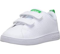adidas Vs ADV Cl Cmf C, Scarpe da Fitness Unisex-Bambini, Bianco (Ftwwht/Ftwwht/Green Ftwwht/Ftwwht/Green), 34 EU