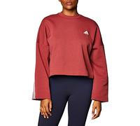 adidas W 3s Dk Crew Felpa Donna, Donna, Felpa, GC6944, Rosso (rojleg), L