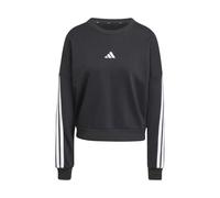 adidas Donna Essentials 3-Stripes French Terry Sweatshirt, Black/White, L