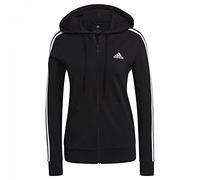 ADIDAS W 3s Sj FZ HD, Felpa con Cappuccio Donna, Nero/Bianco, XS
