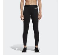 ADIDAS W E 3S TIGHT LEGGINS DONNA IN COTONE CON ELASTICO IN VITA E 3 STRISCE NER