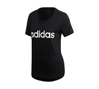 Adidas Essentials Linear Tee, Maglietta Donna, Nero (Black/White), XS
