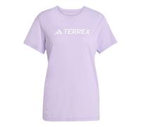 Adidas - T-shirt da trail running leggera e traspirante - Multi Logo Tech Tee W Powder Plum per Donne in Pelle - Taglia L - Rosa