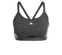 adidas Women Aeroreact Training Light-Support 3-Stripes Bra Recycled Polyester Grey XS D-DD
