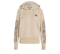 adidas Women Giacca da Allenamento con Cappuccio e Zip Integrale Seasonal Essentials Animal Print 3-Stripes
