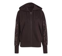 Felpa con cappuccio a maniche lunghe con stampa leopardata Essentials Marrone M Tinta unita