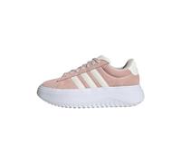 adidas Women Grand Court Platform Shoes Leather Upper Pink 6