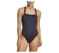 adidas Performance - Iconisea - Costume da bagno premium imbottito nero e bianco con incrocio sulla schiena W36