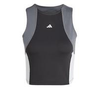 adidas Women Techfit Colorblock Training Crop Tank Top Recycled Polyester Black M