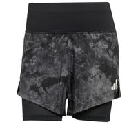 adidas - Women's Adi365 Spray Dye 2in1 Shorts - Pantaloncini da running L nero/grigio