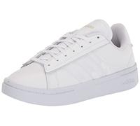 adidas Women's Grand Court Alpha Tennis Shoe, White/White/Gold Metallic, 6