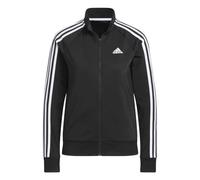 adidas Women's Standard Essentials Warm-Up Slim 3-Stripes Track Top, Black, Medium