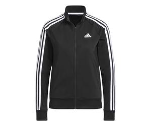 adidas Women's Standard Essentials Warm-Up Slim 3-Stripes Track Top, Black, Medium