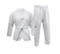 Adidas WT Student Taekwondo Dobok per Uomini, Donne e Bambini, Perfetta per Allenamento e Sparring, Uniforme in Policotone a Coste con Elastico in Vita, Approvata WT, 220 g