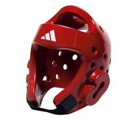 adidas WT Taekwondo Arti Marziali Dipped Foam Head Guard Protector Unisex, Rosso, L