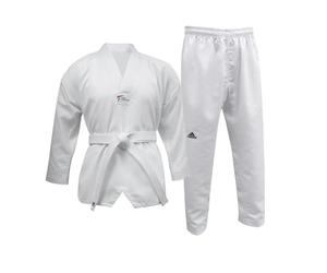Adidas WT Taekwondo Student Dobok Senza Strisce Arti Marziali WTF Bambini Uniforme, Adidas WT Taekwondo Student Dobok Senza Strisce Arti Marziali WTF Adulti Bambini Uniforme, ADITS01, Bianco, 180 cm