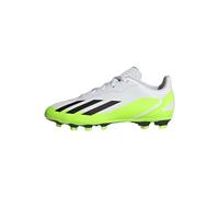 adidas X Crazyfast.4 Flexible Ground Boots, Scarpe da Calcio, Cloud White/Core Black/Lucid Lemon, 36 2/3 EU