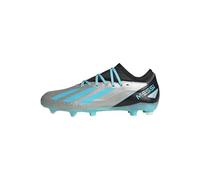 adidas Unisex - Adulto X Crazyfast Messi.3 Firm Ground Boots, Silver Metallic/Blue/Core Black, 45 1/3 EU