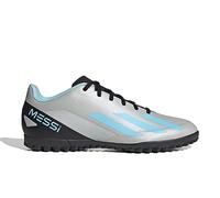 adidas X Crazyfast Messi.4 Tf, Football Shoes (Turf) Unisex-Adulto, Silver Met./Bliss Blue/Core Black, 42 2/3 EU