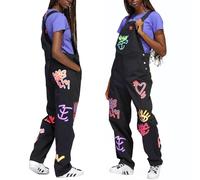 Adidas X Kris Andrew Love Overall Donna Latzhose Lavoro Jeans Nero