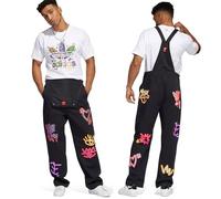 Adidas X Kris Andrew Love Overall Uomo Salopette Pantaloni Jeans Neri