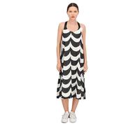 Adidas X Marimekko Abito Canotta Moda Midi Estate Nero Bianco