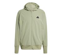 adidas Z.N.E. - Felpa da uomo in tessuto con zip intera, con cappuccio, colore: verde