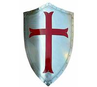 Adil HANDICRAFTS Scudo medievale armatura templare scudo crociato guerriero protettore gioco di ruolo scudo