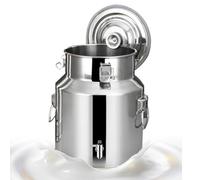 Adima 201 Caraffa per latte in acciaio inox Barili Di Trasporto Del Latte con Coperchio E Rubinetto Lattiera Ermetica in Acciaio Inox per L'Uso nelle Cucine Rurali E Domestiche,5L