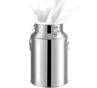 Adima 201 Contenitore da Trasporto in Acciaio Inossidabile Secchio Bricco per latte in acciaio inox con coperchio sigillato resistente Lattine Di Latte per latte e vino liquido,9L