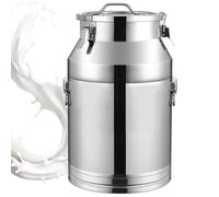Adima 201 Secchio Bricco per latte in acciaio inox con Coperchio Sigillato in Silicone Secchio Per Il Trasporto Del Latte per il trasporto di vino, olio, succhi di frutta,64L