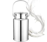 Adima 201 Secchio Bricco per latte in acciaio inox con coperchio sigillato resistente Contenitore da Trasporto in Acciaio Inossidabile per Conservare Liquidi E Solidi,15L