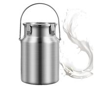 Adima 304 Caraffa per latte in acciaio inox Secchio Per Il Trasporto Del Latte con Coperchio Sigillato Tote Jug per conservare riso, tè, erbe, aceto, latte, acqua, miele,5L