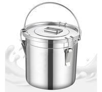 Adima 304 Lattiera Ermetica in Acciaio Inox Barili Di Trasporto Del Latte con coperchio sigillato resistente Caraffa per latte in acciaio inox per latte e vino liquido,20L