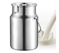 Adima 304 Secchio Bricco per latte in acciaio inox Barili Di Trasporto Del Latte Con Coperchio Sigillato E Maniglia Singola Tote Jug per conservare riso, tè, erbe, aceto, latte, acqua, miele,5L